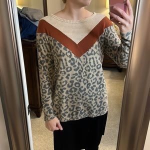 Leopard V Tunic Top
